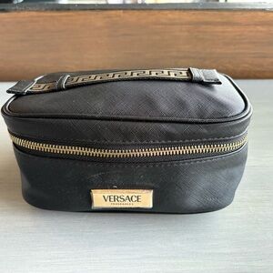 Versace Black and Gold Travel Toiletry Bag
